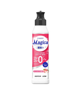 LION CHARMY Magica "Enzyme+" Dishwashing Liquid with a  Fresh Peach scent  220 ml 